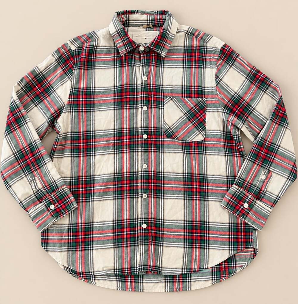Aerie Plaid Flannel Button Down Shirt Size S (01)